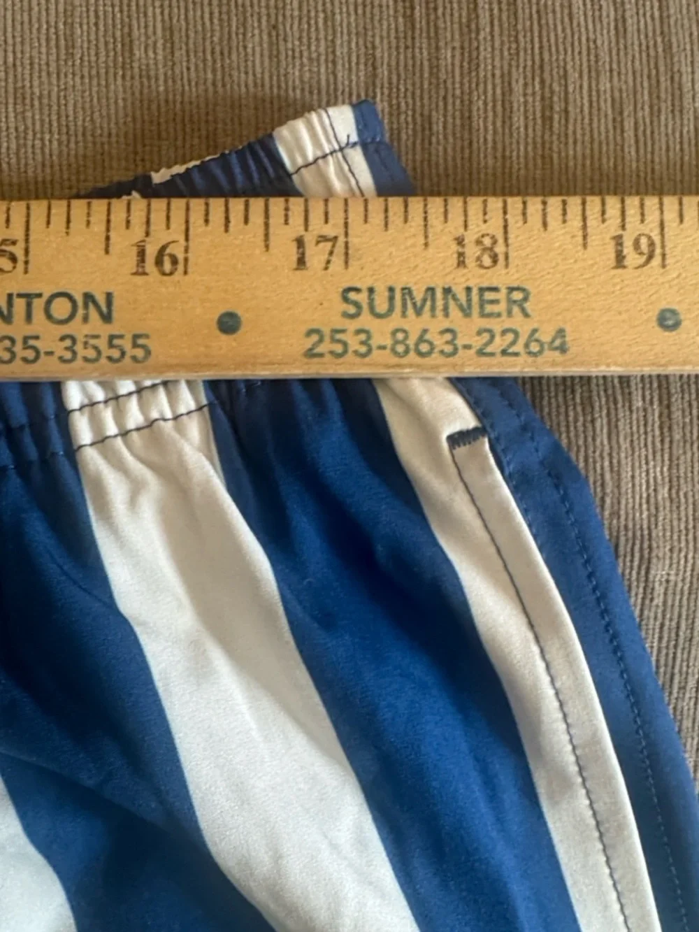 Bearbottom Stretch Swim Trunks Nantucket Stripe pattern New with Tags‎